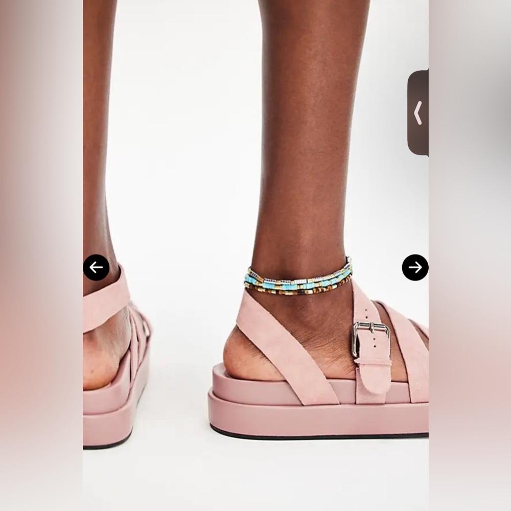 NWOT Free People x Jeffrey Campbell Getaway Footbed Suede Sandals - Picture 3 of 8